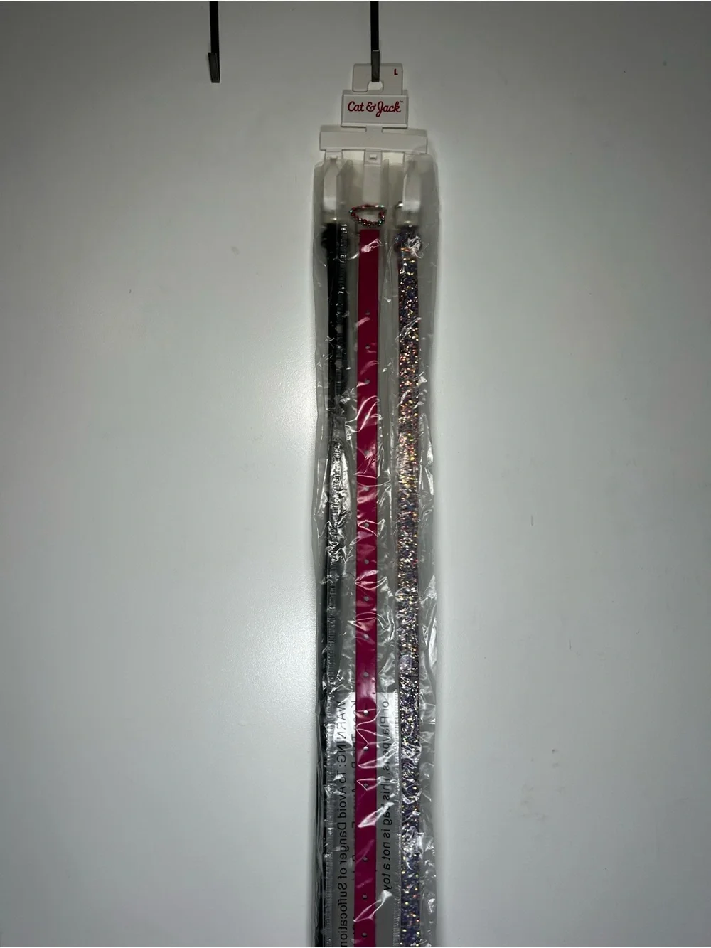 Cat & Jack Pink, Black and Glitter Party Streamer Strips